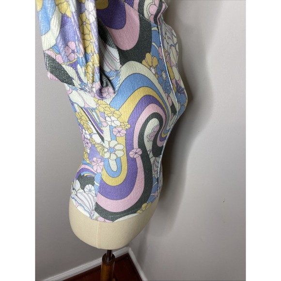 Damson Madder Peggy Psych Long Sleeve Top in Purple Sz 6 - Picture 6 of 10